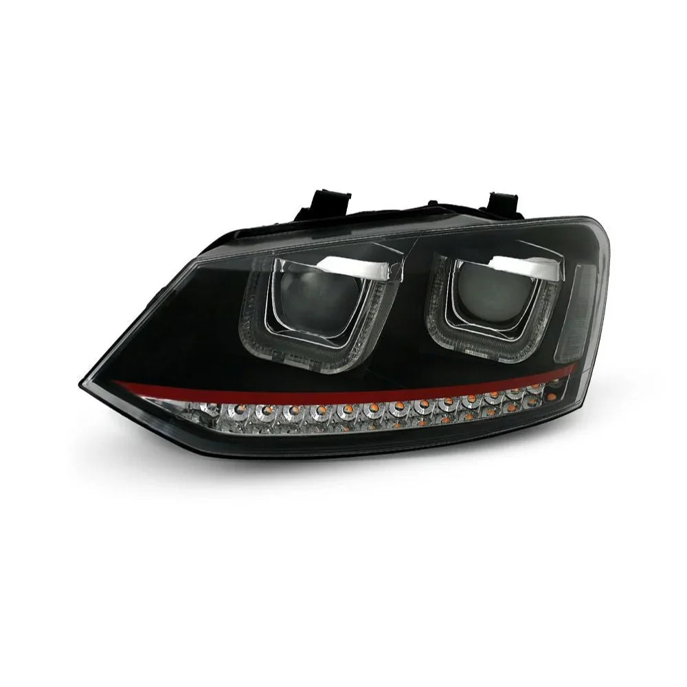 VW Polo 6R 6C 2009-2017 Fari Anteriori Luci Diurne LED GTI Look - autorivallo