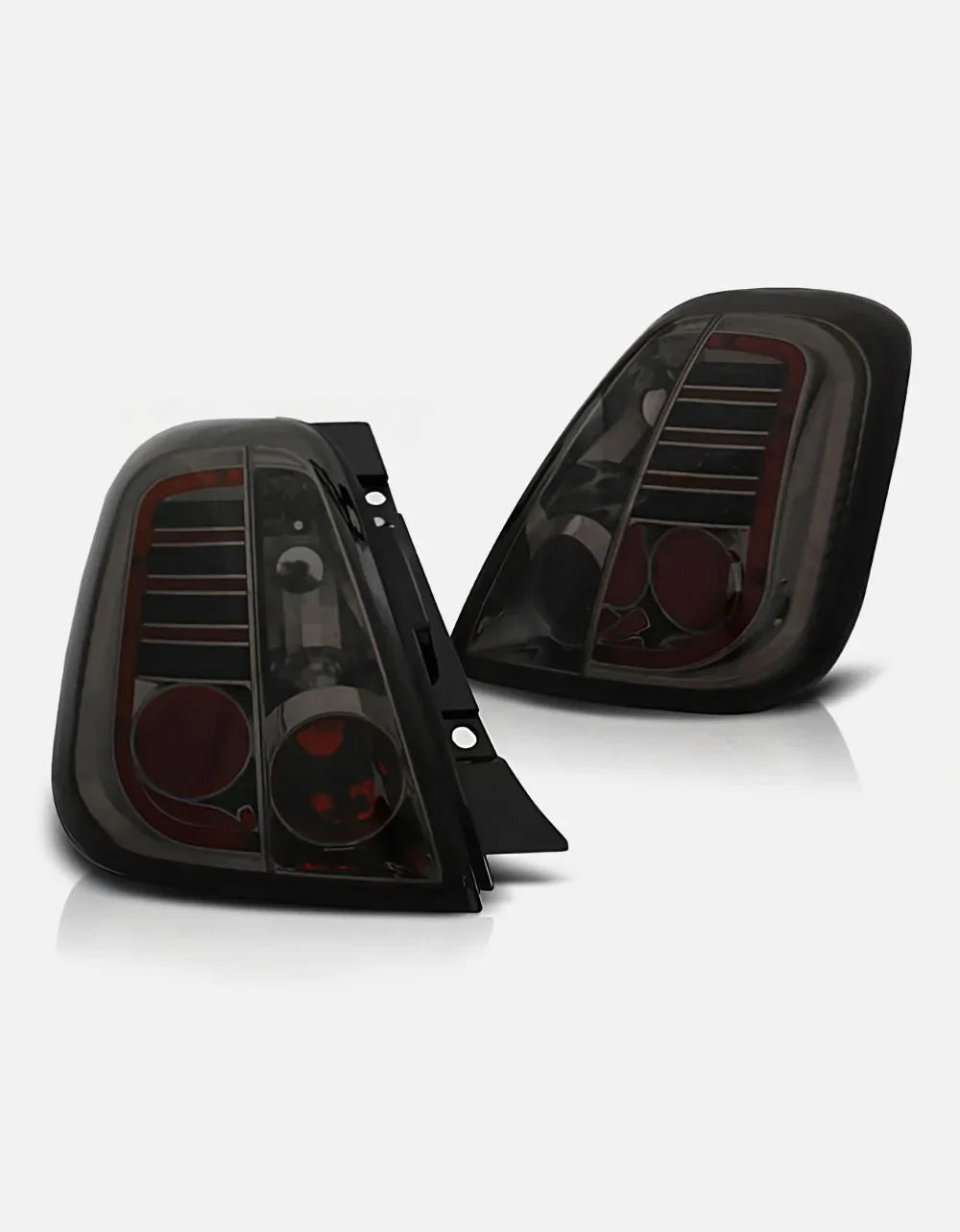 Fiat 500 2007-2016 Fanali Posteriori LED Fari Nero Fumé - autorivallo