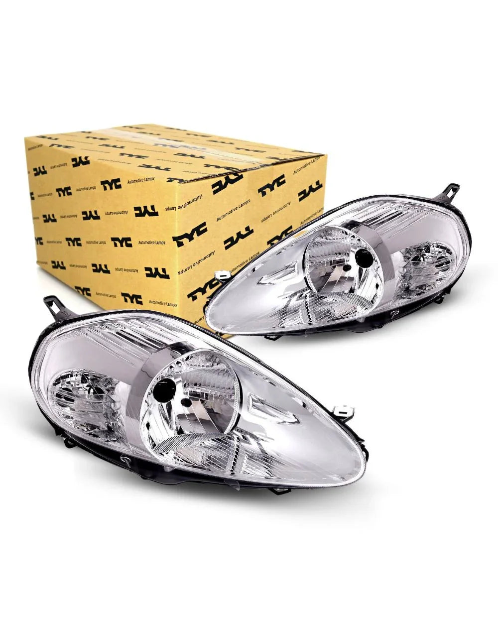 Fiat Grande Punto 199 05-08 Fanali Anteriori Fari H4 Alogeni - autorivallo