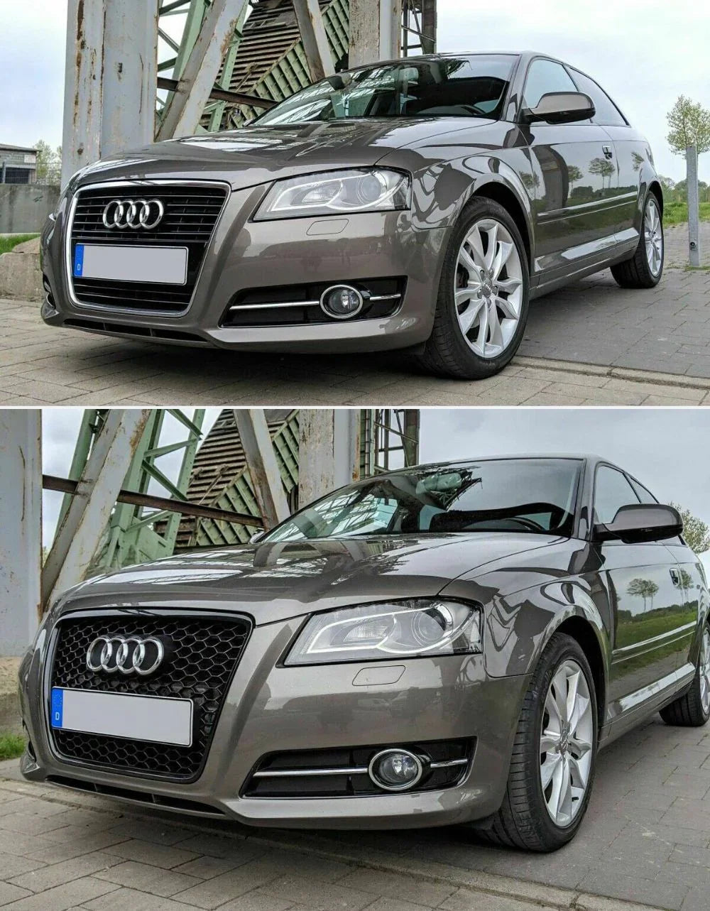 Audi A3 8P 8PA 2008-2012 Griglia RS3 Nero a Nido D'ape PDC - autorivallo