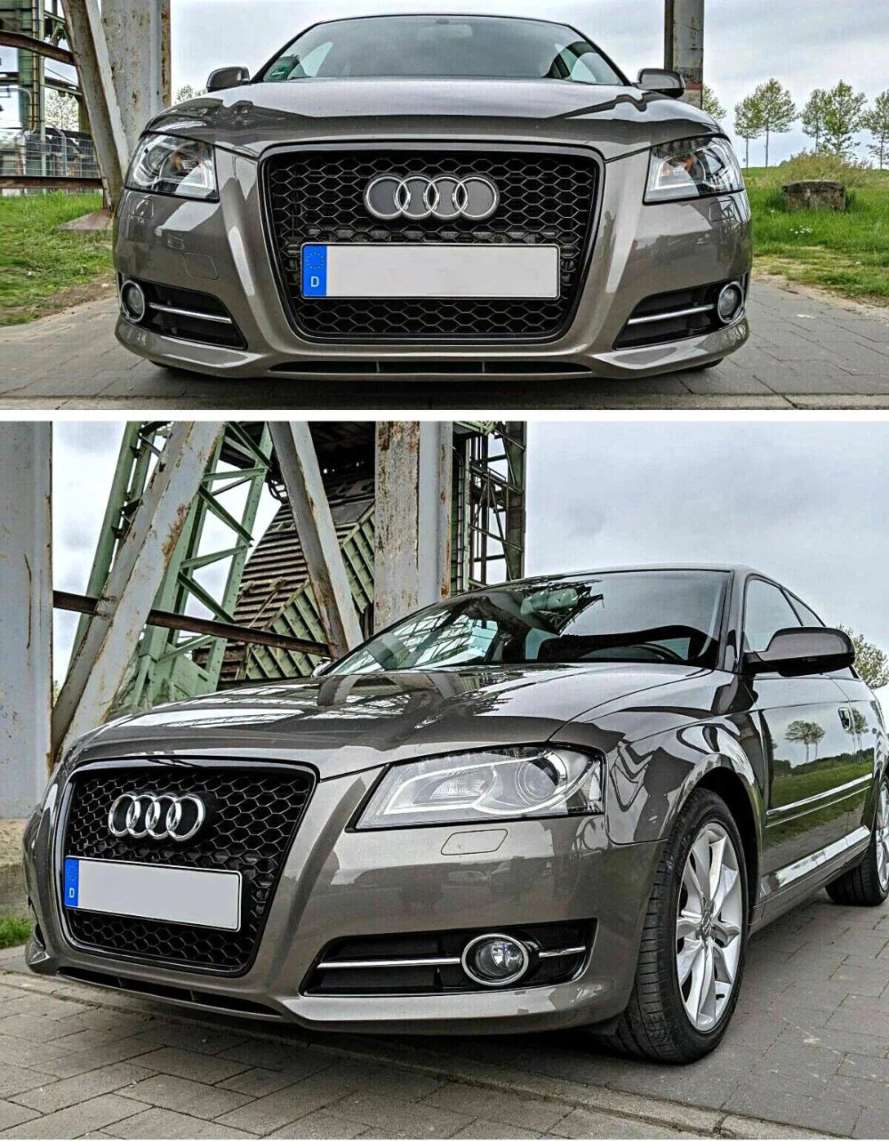 Audi A3 8P 8PA 2008-2012 Griglia RS3 Nero a Nido D'ape PDC - autorivallo