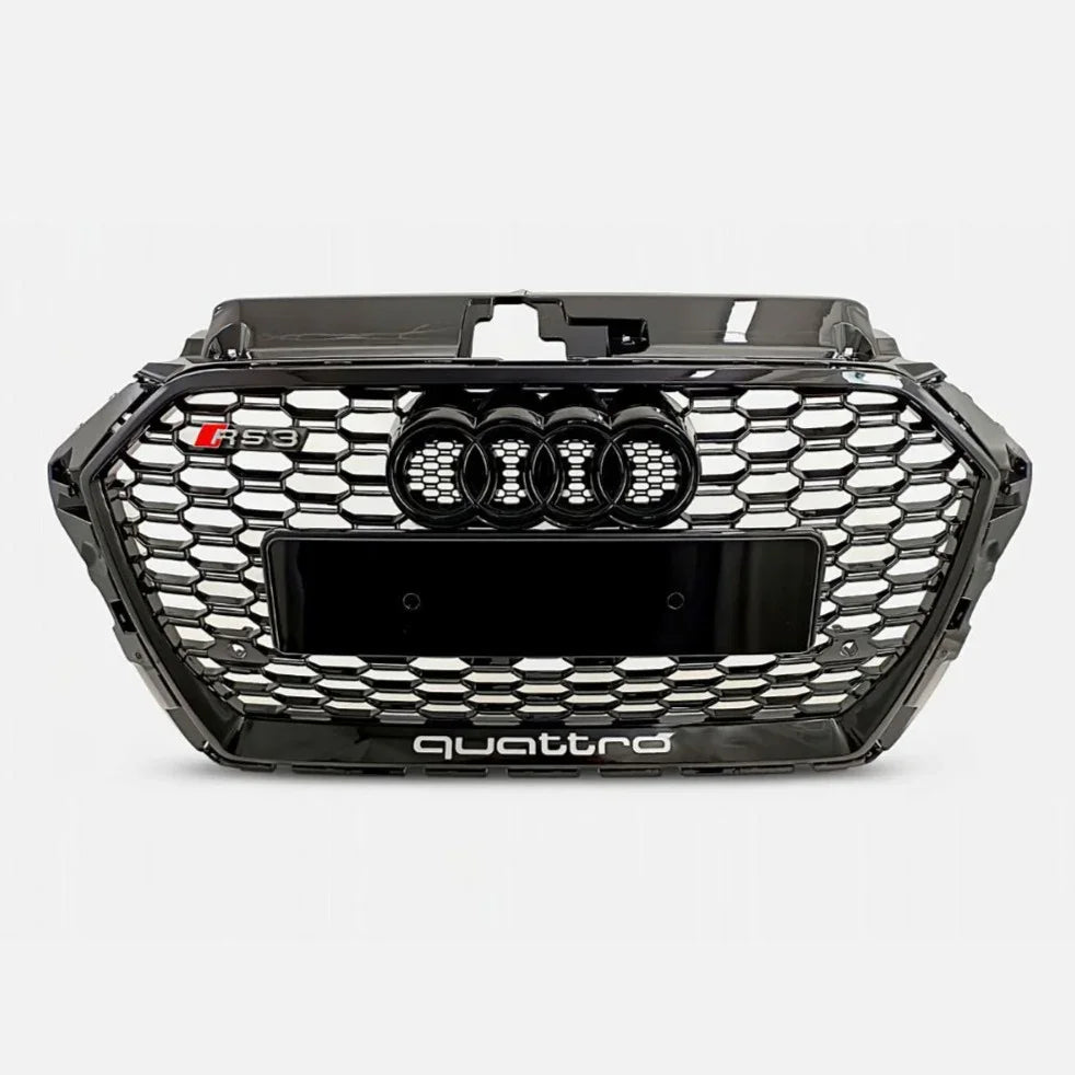 Audi A3 8V 2016-2020 Griglia RS3 Look Quattro PDC Nero Lucido - autorivallo