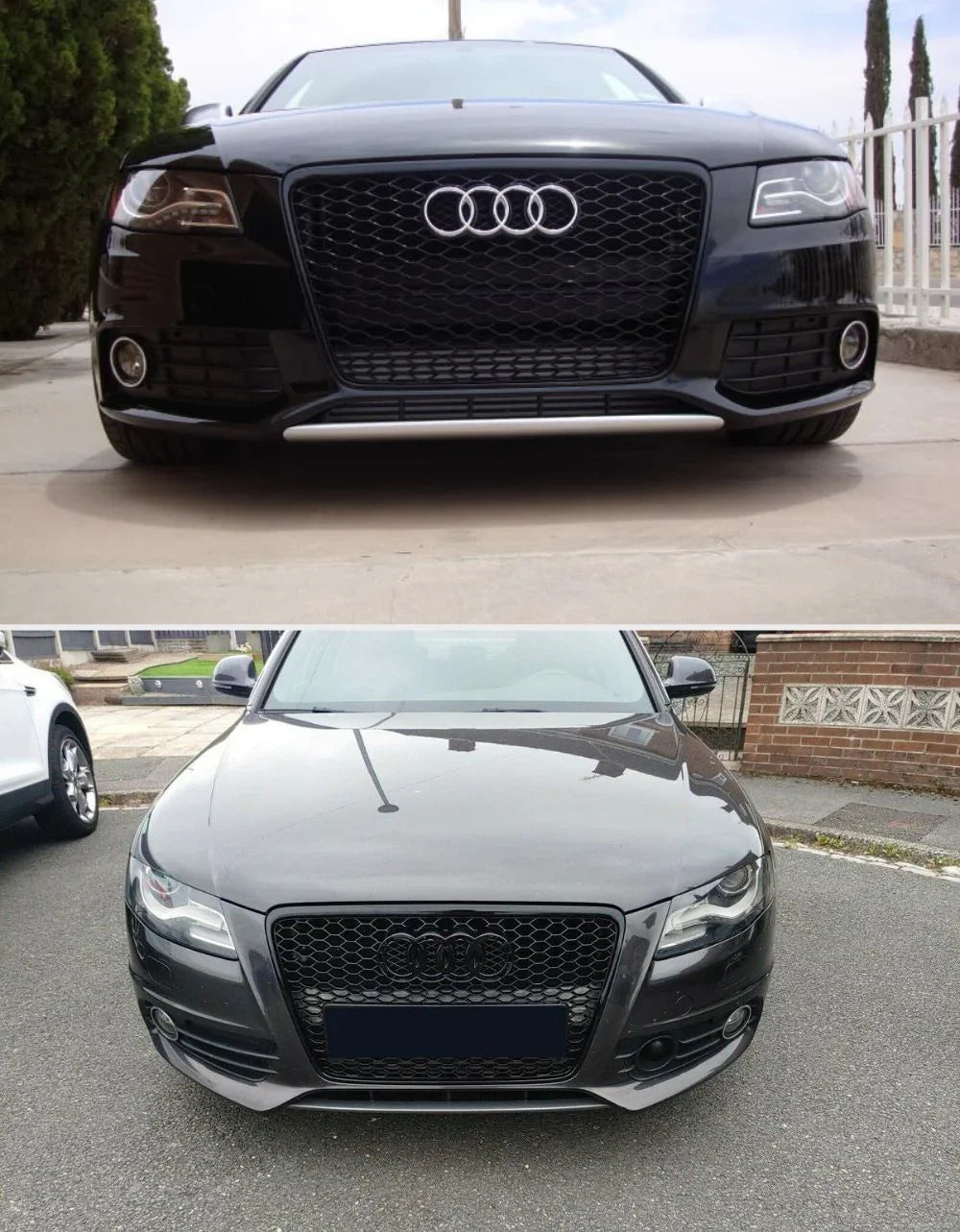 Audi A4 B8 8K 2007-2011 Griglia RS4 Look Nero Lucido con PDC - autorivallo