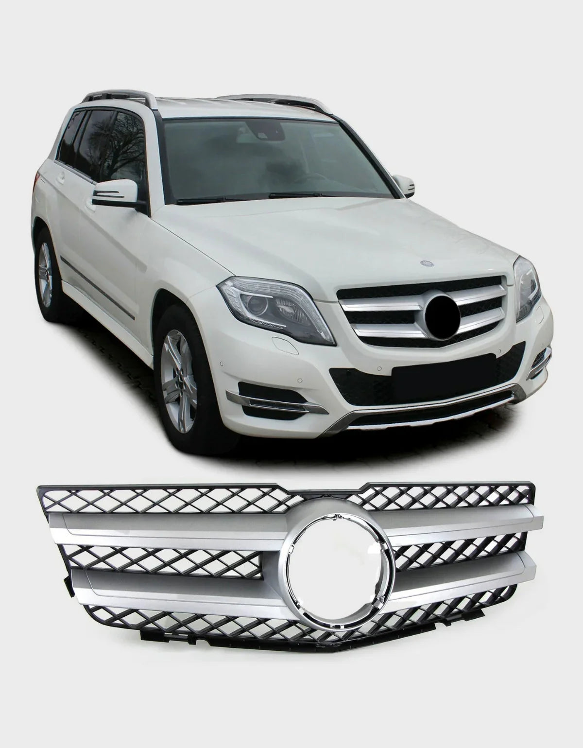 Mercedes GLK X204 2008-2012 Griglia Sportiva Nero Argento - autorivallo