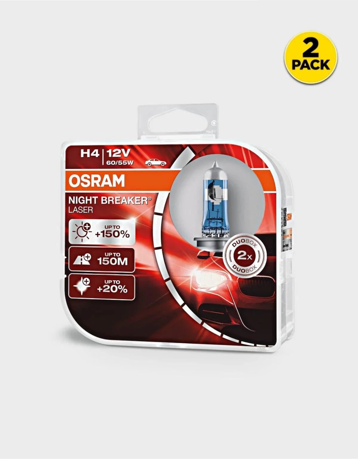 H4 OSRAM Night Breaker LASER 150% 3900K 64193NL-HCB - autorivallo