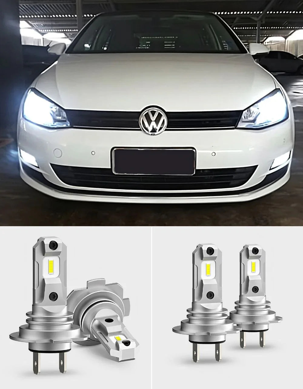 VW Polo 6R 6C 2009-2017 Lampade H7 Led 20W Bianco 6000K - autorivallo