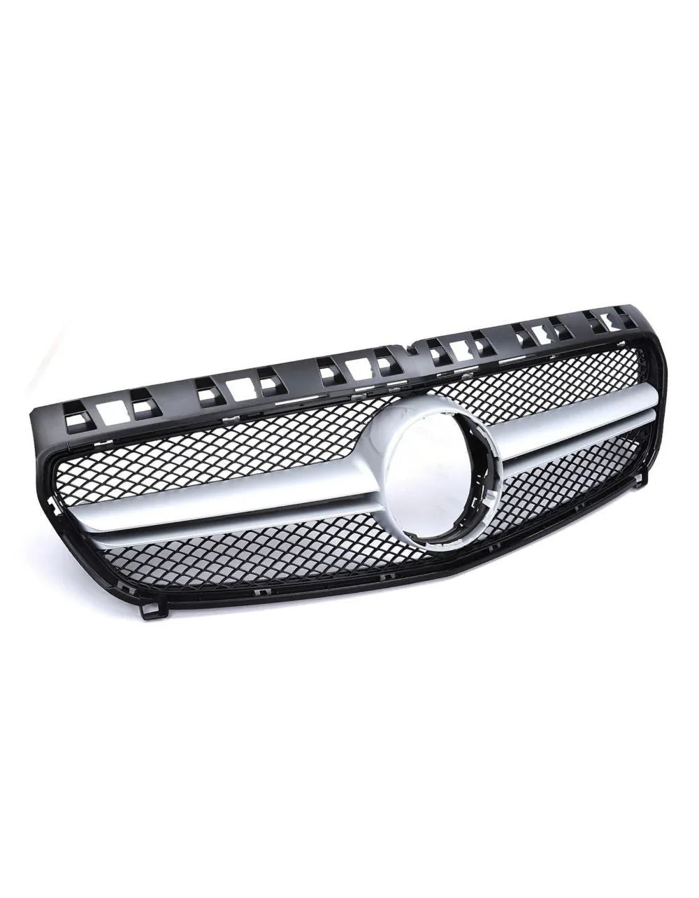 Mercedes A W176 12-15 Griglia Anteriore Nero Argento Look AMG - autorivallo