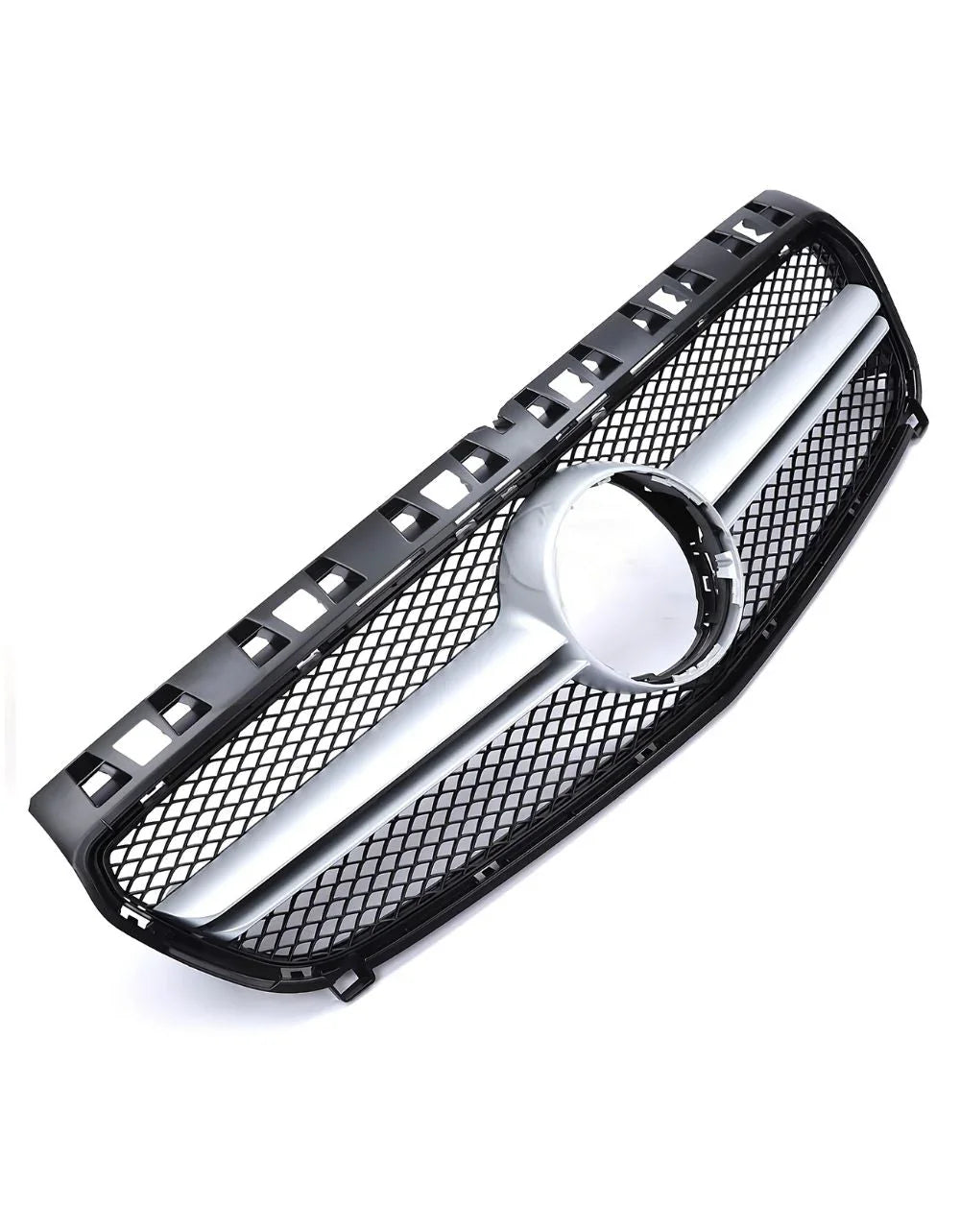 Mercedes A W176 12-15 Griglia Anteriore Nero Argento Look AMG - autorivallo