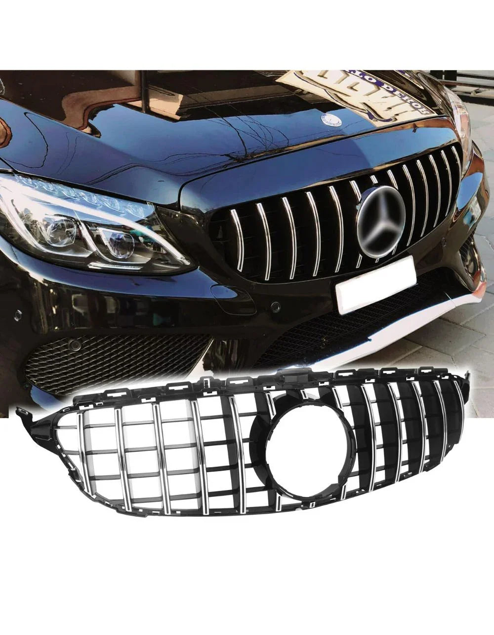 Mercedes C W205 S205 2014-2018 Griglia Radiatore Look AMG GT - autorivallo