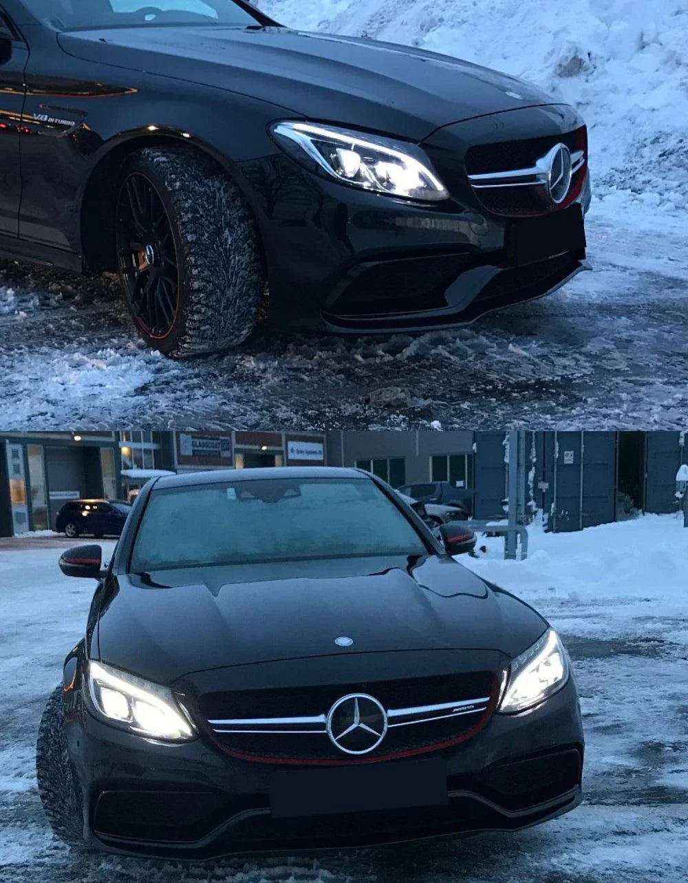 Mercedes C W205 S205 14-18 Griglia Radiatore Nero Look AMG - autorivallo