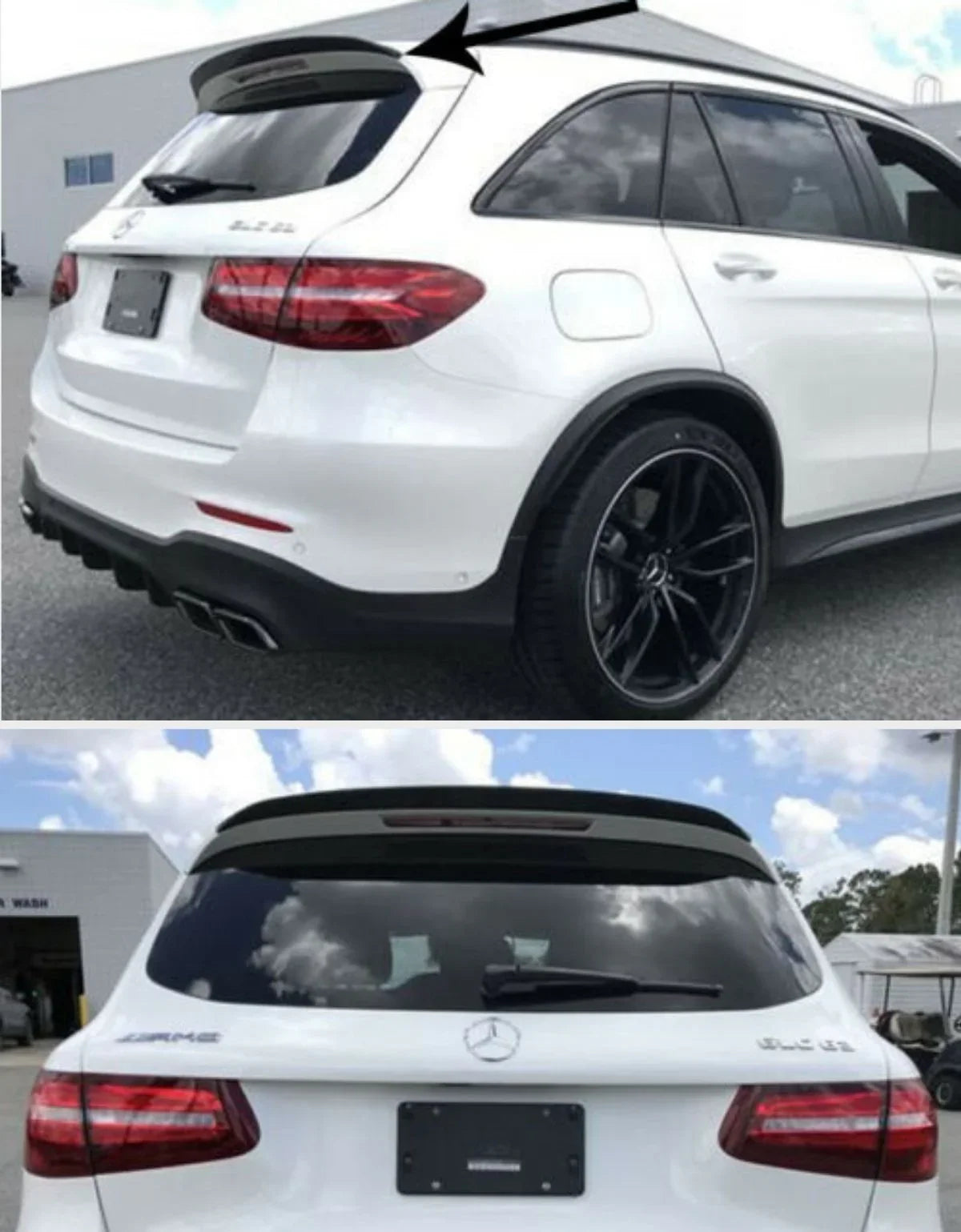 Mercedes GLC X253 2015-2019 Spoiler Sul Tetto AMG Look - autorivallo