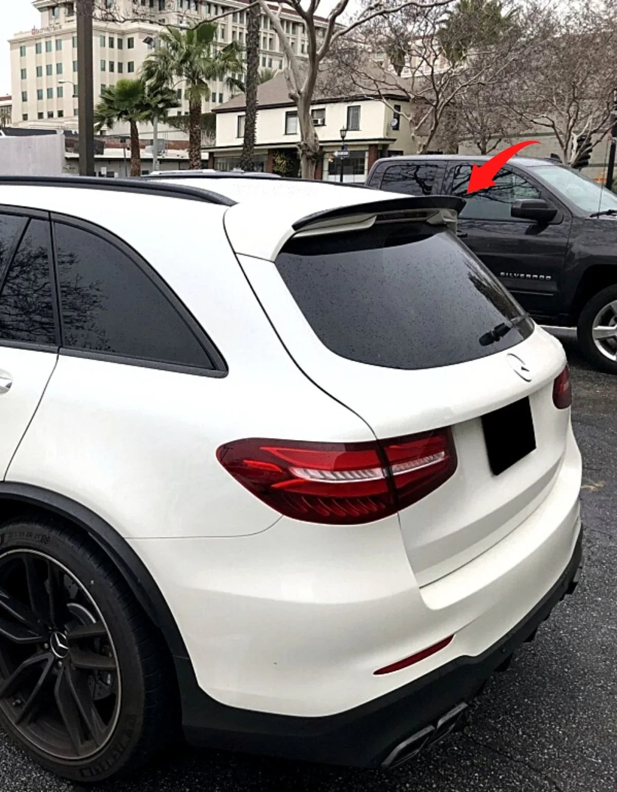 Mercedes GLC X253 2015-2019 Spoiler Sul Tetto AMG Look - autorivallo