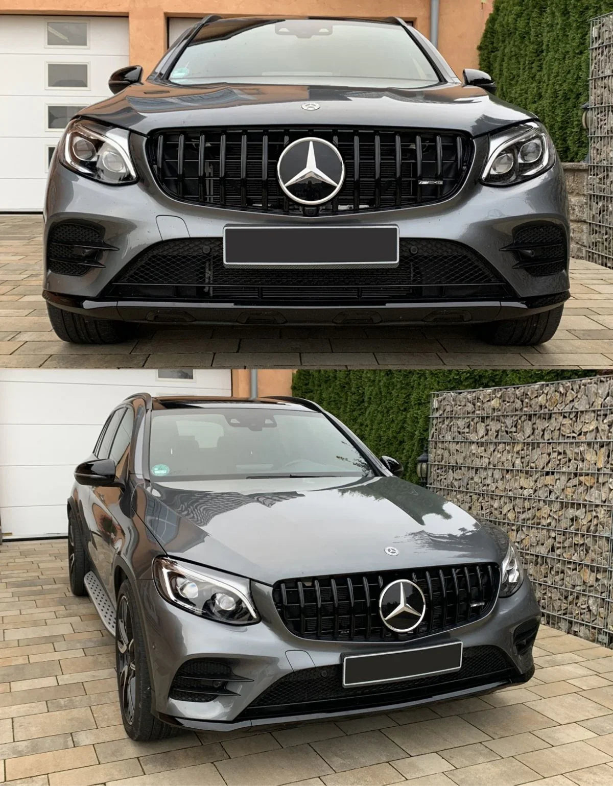 Mercedes GLC X253 C253 15-19 Griglia Anteriore Nero Lucido - autorivallo