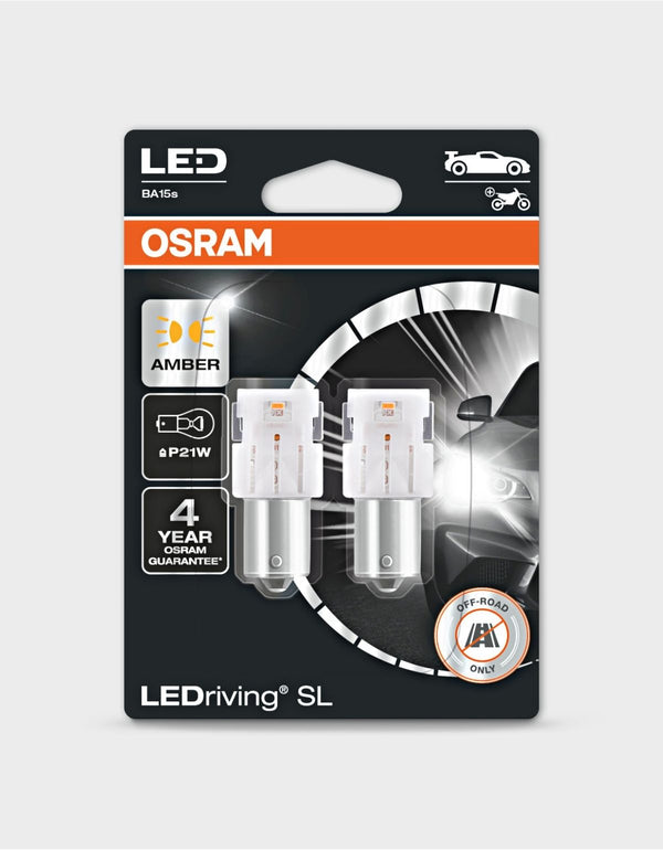 P21W Osram Lampadine LEDriving® Indicatori Gialli