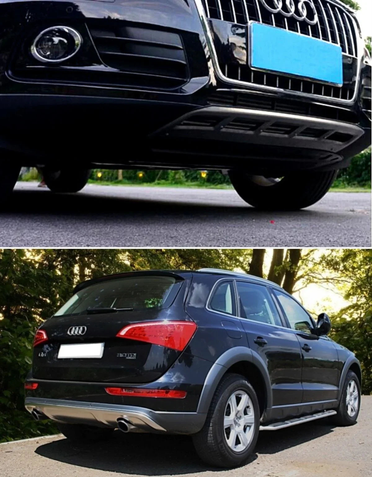 Audi Q5 8R 2008-2012 Protezione Sotto Paraurti Acciaio Inox - autorivallo