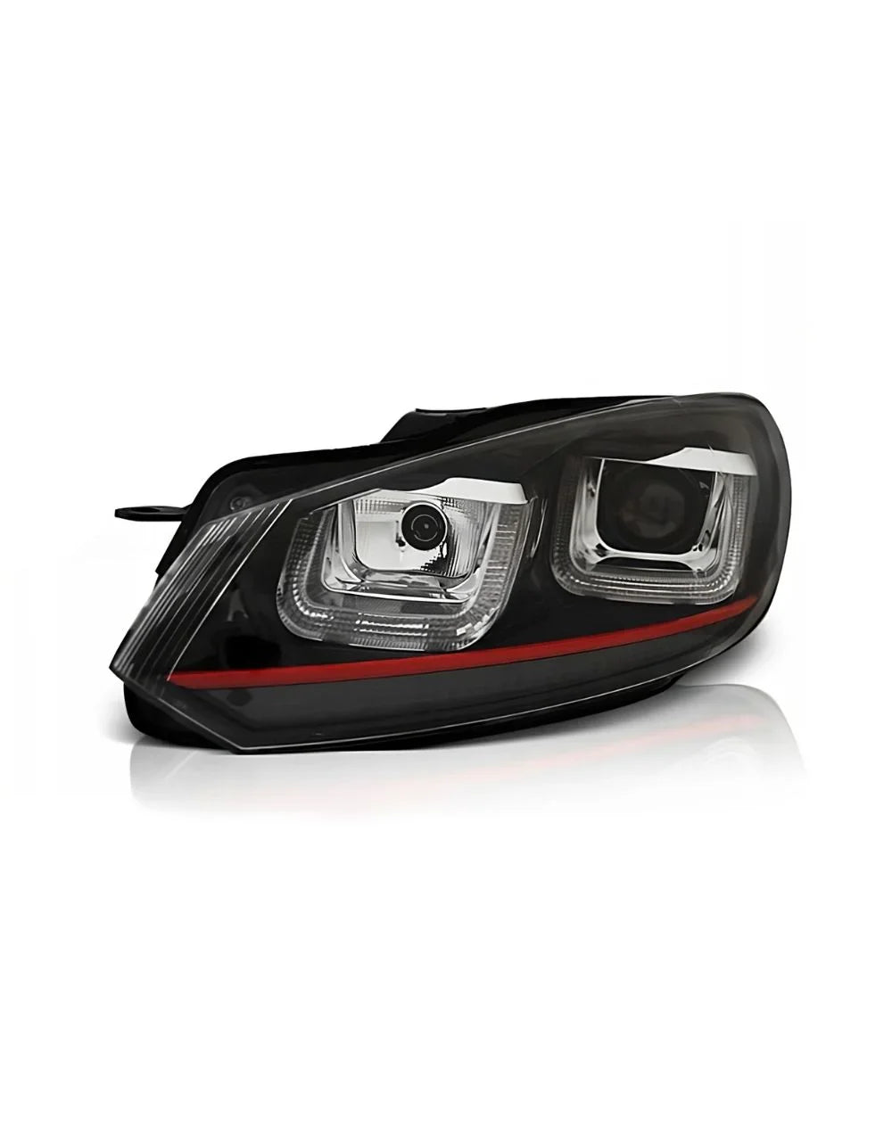 VW Golf 6 2008-2012 Fari Anteriori Luci Diurne U-LED GTI Look - autorivallo
