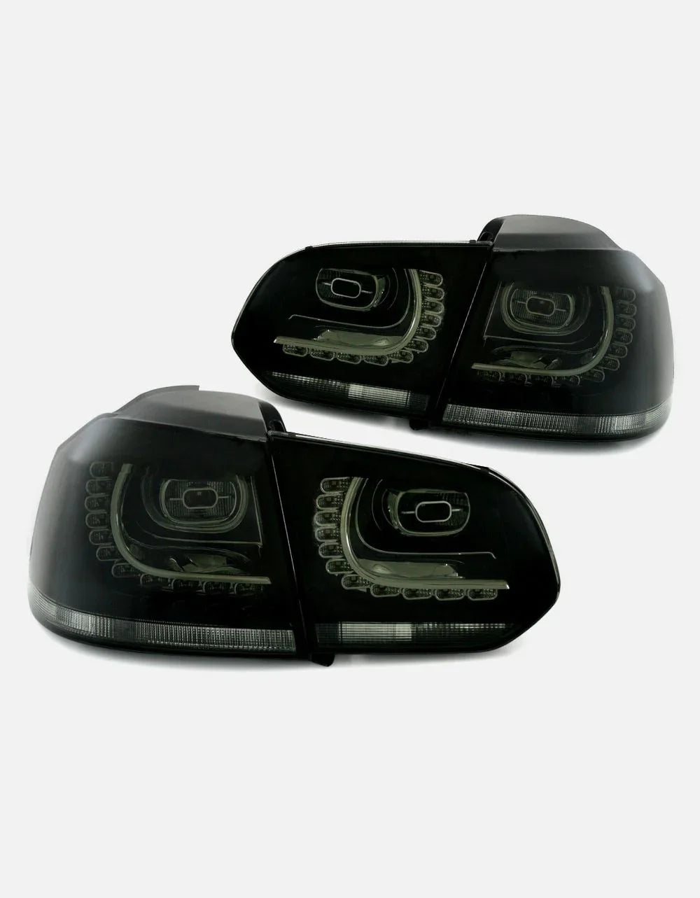 VW Golf 6 2008-2012 Fanali Posteriori LED Nero Fumé GTI Look - autorivallo