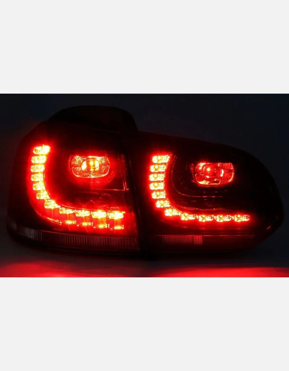 VW Golf 6 2008-2012 Fanali Posteriori LED Nero Fumé GTI Look - autorivallo