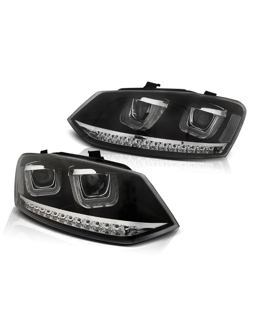 VW Polo 6R 6C 2009-2017 Fari Anteriori Luci Diurne LED R-Line - autorivallo