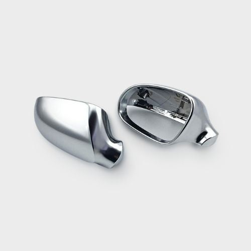 Calotte specchietti, copertura specchietto carbonio, cromato, satinato, nero lucido, accessori tuning
