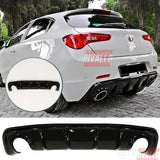 Alfa Giulietta 2010-2020 Diffusore Posteriore Sotto Paraurti Nero Lucido (Scarico L+R)