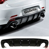 Alfa Giulietta 2010-2020 Diffusore Posteriore Sotto Paraurti Nero Lucido (Scarico L+R)
