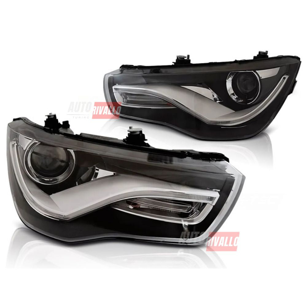Audi A1 8X Fari Anteriori LED Diurni TRU Neri - Compatibilità 2010-2014