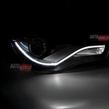 Audi A1 8X 2010-2014 Fari Anteriori LED Diurne TRU Neri