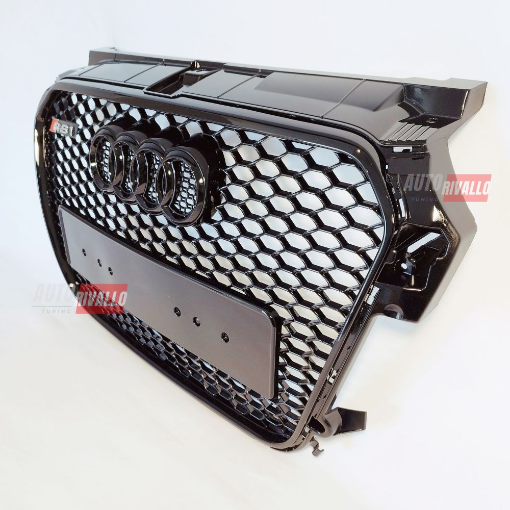 Audi A1 8X S1 S-Line 2010-2015 Griglia Anteriore RS1 Look - Calandra Nero Lucido