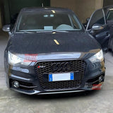 Audi A1 8X S1 S-Line 2010-2015 Griglia Anteriore RS1 Look - Calandra Nero Lucido - Mascherina