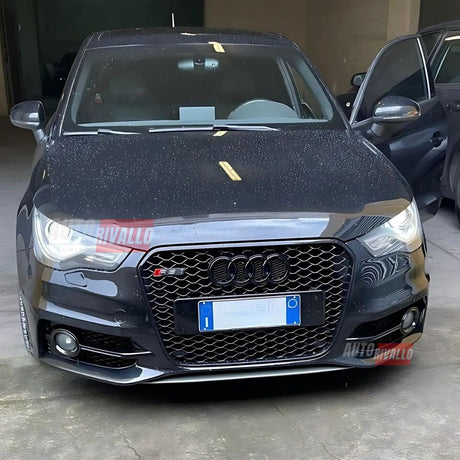 Audi A1 8X S1 S-Line 2010-2015 Griglia Anteriore RS1 Look - Calandra Nero Lucido - Mascherina