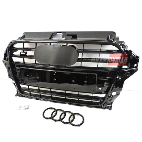 Audi A3 8V 2012-2016 Griglia Anteriore Look S3 Calandra Nera