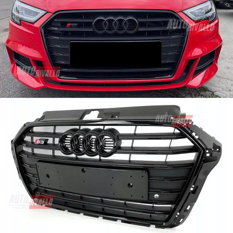 Audi A3 8V 2016-2020 Griglia Anteriore Look S3 Calandra Nera