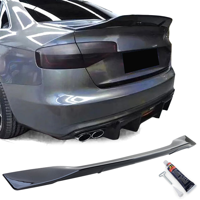 Audi A4 8K Berlina 07-15 Spoiler Posteriore Cofano Nero Lucido