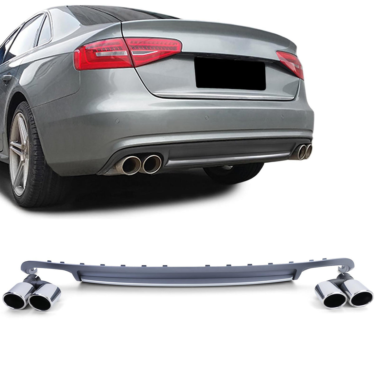 Audi A4 B8 8K 2007-2011 Diffusore Posteriore S4 Look