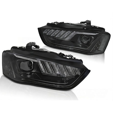 Audi A4 B8 8K 2011-2015 Fari Anteriori LED Matrix Nero H7