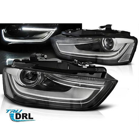 Audi A4 B8 8K 2011-2015 Fari Anteriori LED Diurne TRU Neri