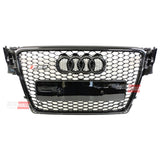Audi A4 B8 8K 2007-2011 Griglia Anteriore RS4 Look Nero Lucido