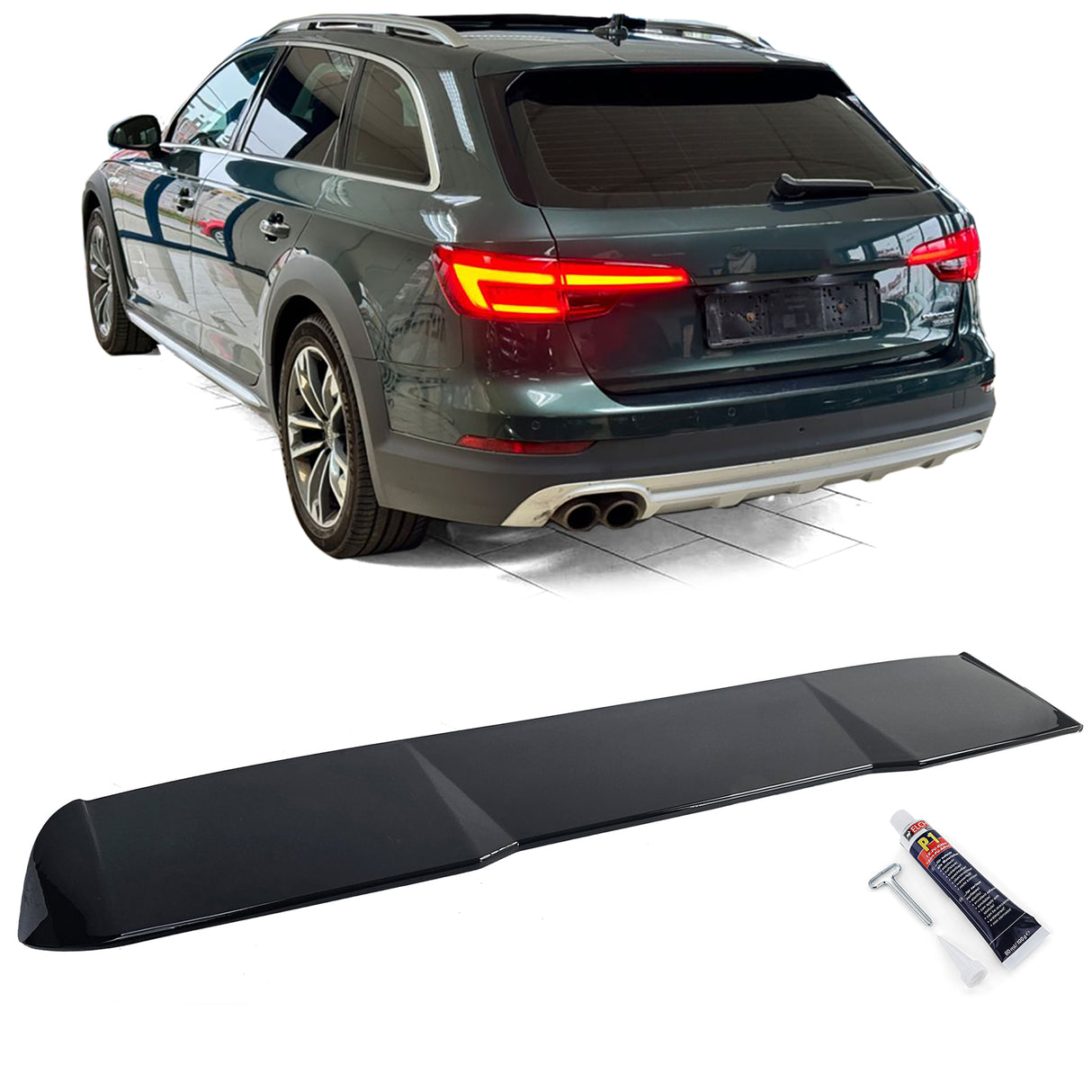 Audi A4 B8 allroad 09-16 2009-2016 Spoiler Tetto Nero Lucido