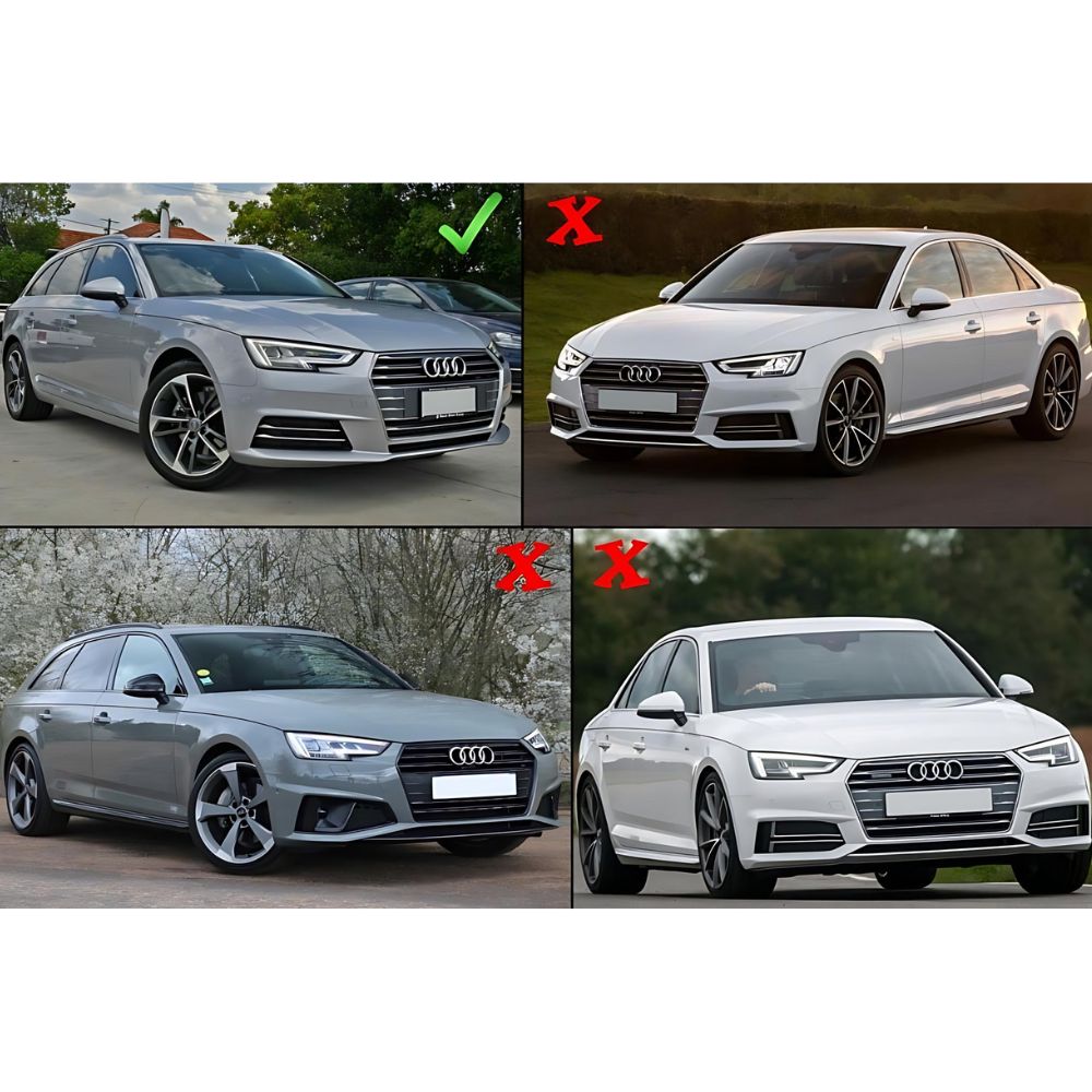 Audi A4 B9 2015-2019 Griglie Fendinebbia RS4 Nero Argento