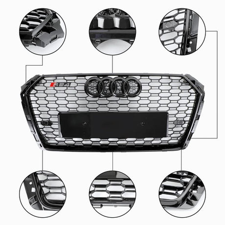 Audi A4 B9 2015-2019 Griglia Radiatore RS4 Look Quattro