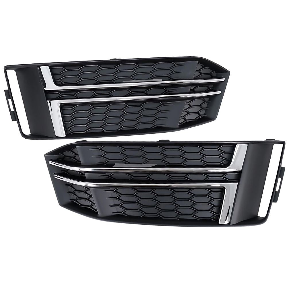 Audi A4 B9 S-Line 15-19 Griglie Fendinebbia RS4 Nero Argento