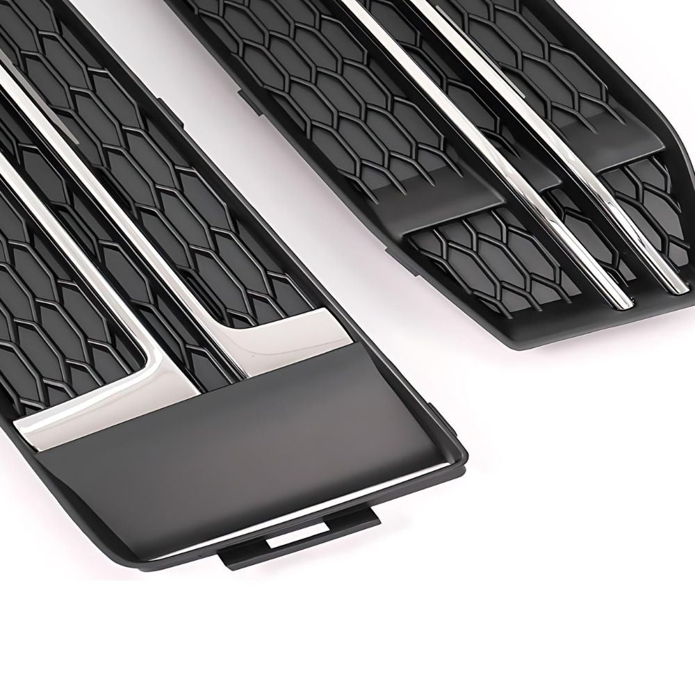 Audi A4 B9 S-Line 15-19 Griglie Fendinebbia RS4 Nero Argento