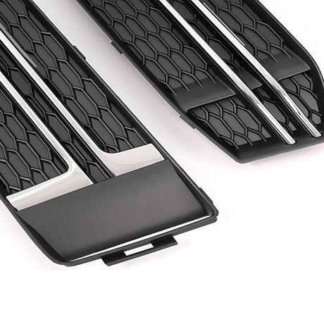 Audi A4 B9 S-Line 15-19 Griglie Fendinebbia RS4 Nero Argento