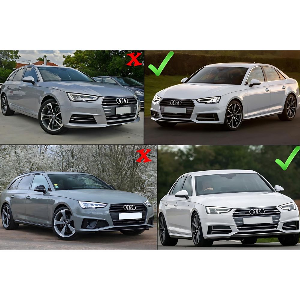 Audi A4 B9 S-Line 15-19 Griglie Fendinebbia RS4 Nero Argento