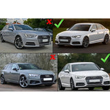 Audi A4 B9 S-Line 15-19 Griglie Fendinebbia RS4 Nero Argento