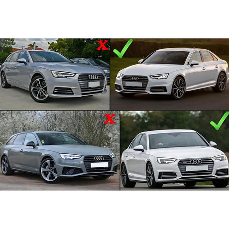 Audi A4 B9 S-Line 15-19 Griglie Fendinebbia RS4 Nero Argento