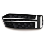 Audi A4 B9 S-Line 15-18 Griglie Fendinebbia RS4 Nero Opaco