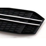 Audi A4 B9 S-Line 15-18 Griglie Fendinebbia RS4 Nero Opaco