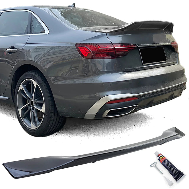 Audi A4 B9 2019-2022 Spoiler Posteriore Cofano Nero Lucido - autorivallo